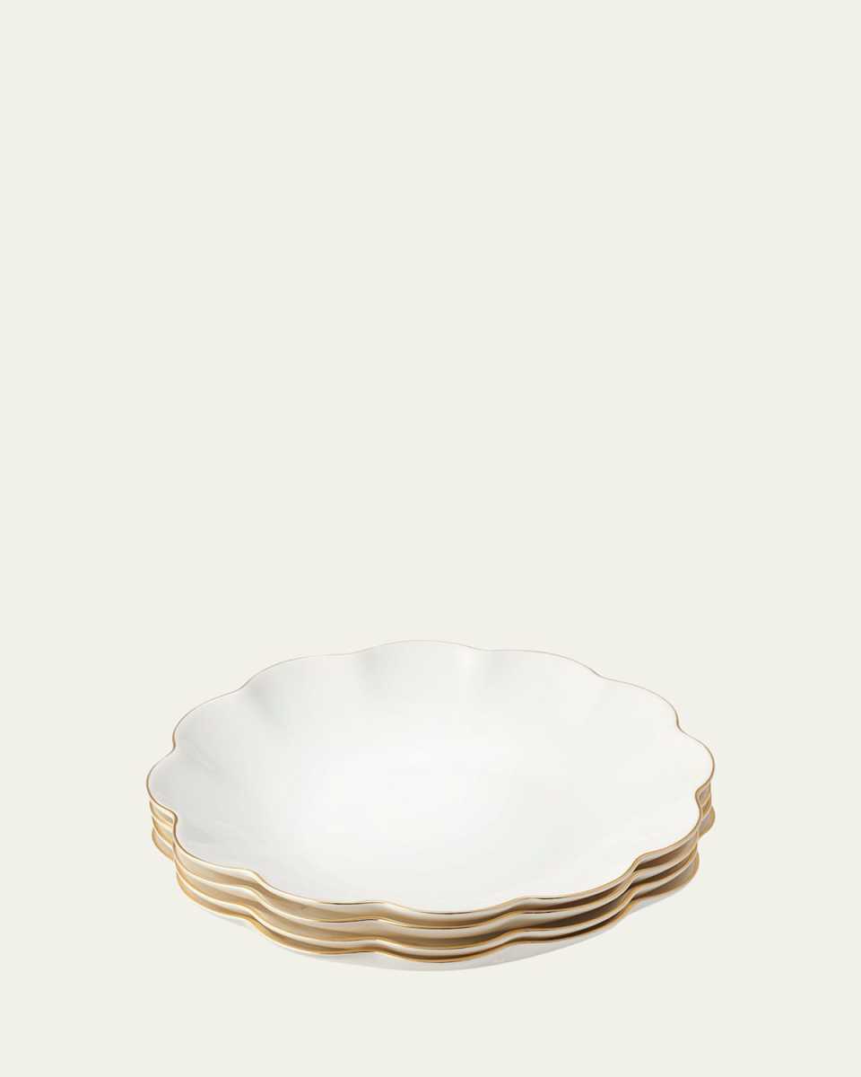 Scalloped Appetizer Plates, Set of 4